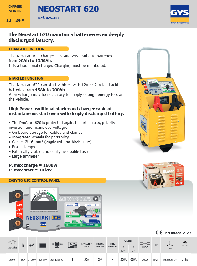 SCHEDA GYS NEOSTART620